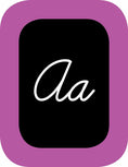 Load image into Gallery viewer, Cursive Alphabet Cards Neon Pop by UPRINT
