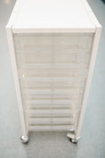 Load image into Gallery viewer, Mobile Cart | Wide Line | Single Column| 27 Module Cart | Clear | Schoolgirl Style