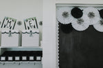 White with Black Dots | Bulletin Board Border | Industrial Chic | Schoolgirl Style