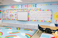 Load image into Gallery viewer, Whimsical Rainbow Blue Classroom Rug by Schoolgirl Style