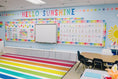 Load image into Gallery viewer, Bright Striped Rainbow Classroom Rug by Schoolgirl Style