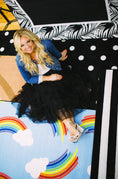 Load image into Gallery viewer, Whimsical Rainbow Blue Classroom Rug by Schoolgirl Style