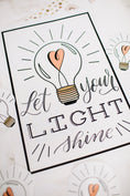 Load image into Gallery viewer, "Let Your Light Shine" Poster | Neutral | Simply Stylish Boho Rainbow | UPRINT | Schoolgirl Style