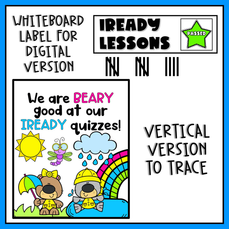 iReady Incentive Chart - Digital and Poster Version - April - Spring | Printable and Digital Classroom Resource | Fun in Elementary