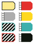 Load image into Gallery viewer, Locker Luggage Tags | Hooray for Hollywood | UPRINT | Schoolgirl Style