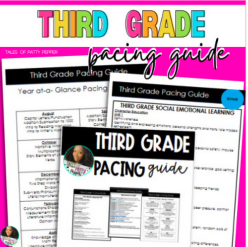 Third Grade Pacing Guide by Tales of Patty Pepper