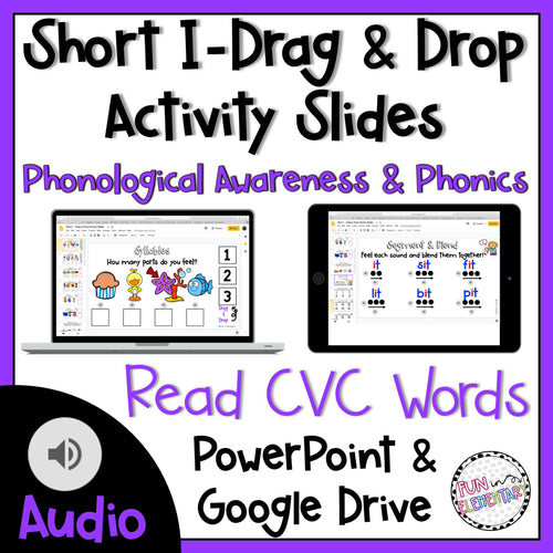 Short I Drag and Drop Activity Slides Powerpoint and Google Drive by Fun in Elementary