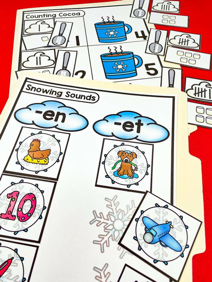 20 Early Finishers Activities, File Folder Games & Morning Work for December | Printable Classroom Resource | One Sharp Bunch