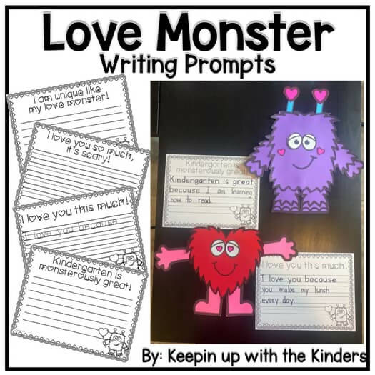 Love Monster Writing Craftivity | Printable Classroom Resource | Keepin up with the Kinders