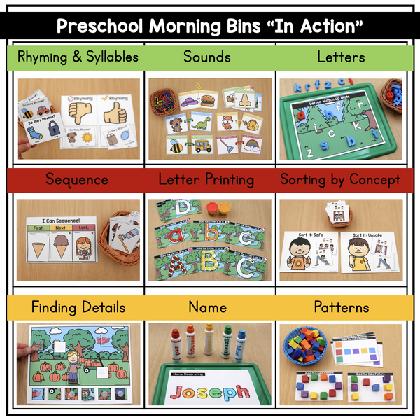 Preschool October Morning Bins 