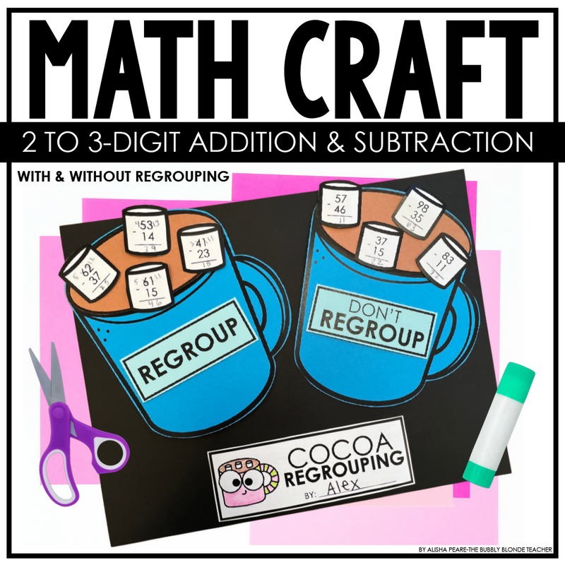 Winter Math Craft | Printable Classroom Resource | The Bubbly Blonde Teacher