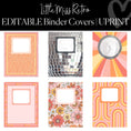 Load image into Gallery viewer, Editable and Printable Binder Covers and Spines Little Miss Retro by UPRINT