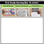 1st Grade January Morning Bins | Printable Classroom Resource | The Moffatt Girls
