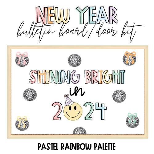 New Year Bulletin Board/Door Kit | Printable Classroom Resource | Kinder and Kindness