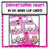 Conversation Heart CVC Word Activities for Prek, Kinder, & 1st | Printable Classroom Resource | Little Journeys in PreK and K