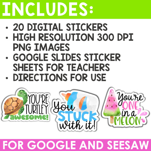 End of the Year Digital Stickers for Google and Seesaw™