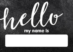 Industrial Chic Hello Name Tags by Schoolgirl Style