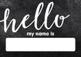 Load image into Gallery viewer, Hello! Name Tags | Industrial Chic | Schoolgirl Style | UPRINT