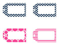 Load image into Gallery viewer, Luggage Tags Preppy Nautical Hot Pink and Navy Blue by UPRINT