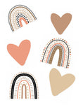Load image into Gallery viewer, Boho Rainbow Cut Outs Heart and Rainbows By Schoolgirl Style