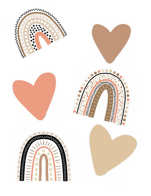 Boho Rainbow Cut Outs Heart and Rainbows By Schoolgirl Style