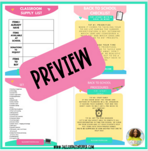 Back to School Guidebook For Educators | Printable Classroom Resource | Tales of Patty Pepper