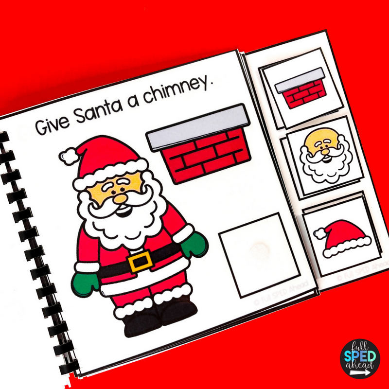 Christmas Build A Santa | Follow Directions | Adapted Books | Special Education | Printable Teacher Resources | Full SPED Ahead