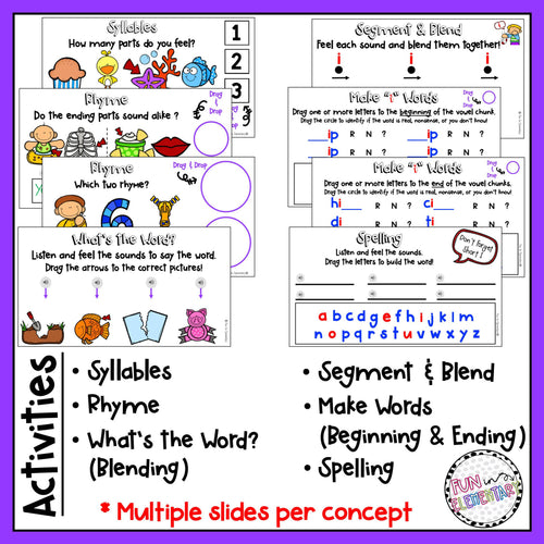 Short I - Drag & Drop Activity Slides | Printable Classroom Resource | Fun in Elementary