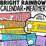 Bright Rainbow Calendar and Weather by Miss M's Reading Resources