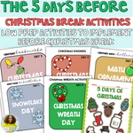 The 5 Days Before Christmas Break Student Activities | Printable Classroom Resource | Tales of Patty Pepper