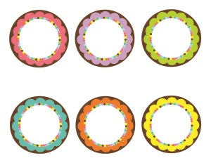 Bright 3 in Round Labels Classroom Decor by UPRINT