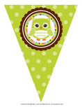 Load image into Gallery viewer, Polka Dot Pennants | Bright Owls | UPRINT | Schoolgirl Style