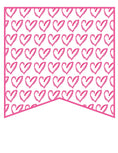 Load image into Gallery viewer, Wide Pennant Banner | Flamingo Watercolor | UPRINT | Schoolgirl Style