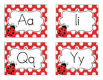 Word Wall Labels | Lovely Ladybugs | UPRINT | Schoolgirl Style
