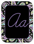 Load image into Gallery viewer, Alphabet Letters - Cursive | Midnight Orchid Paisley | UPRINT | Schoolgirl Style