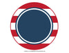 Table/Center Signs | Preppy Nautical Red and Navy Blue | UPRINT | Schoolgirl Style