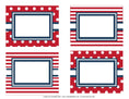 Load image into Gallery viewer, Multipurpose Labels Preppy Nautical Red and Navy Blue by UPRINT