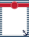 Load image into Gallery viewer, Stationary Set | Preppy Nautical Red and Navy Blue | UPRINT | Schoolgirl Style
