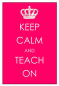 Load image into Gallery viewer, "Keep Calm and Teach On" Print | Owl Collection | UPRINT | Schoolgirl Style
