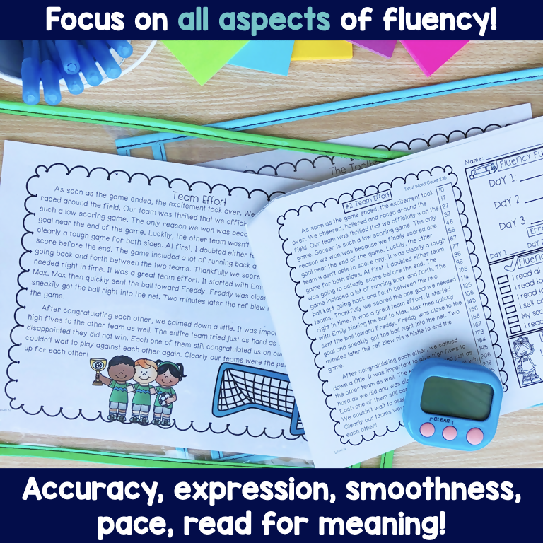 3rd Grade Reading Fluency Passages | Printable Teacher Resources | Literacy with Aylin Claahsen
