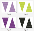 Load image into Gallery viewer, Mini Pennants | Midnight Orchid Paisley | UPRINT | Schoolgirl Style