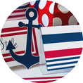Load image into Gallery viewer, Preppy Nautical Red and Navy Blue full digital collection