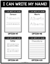 Name Tracing Editable Name Practice Mats Name Activities & Name Writing | Printable Classroom Resource | One Sharp Bunch