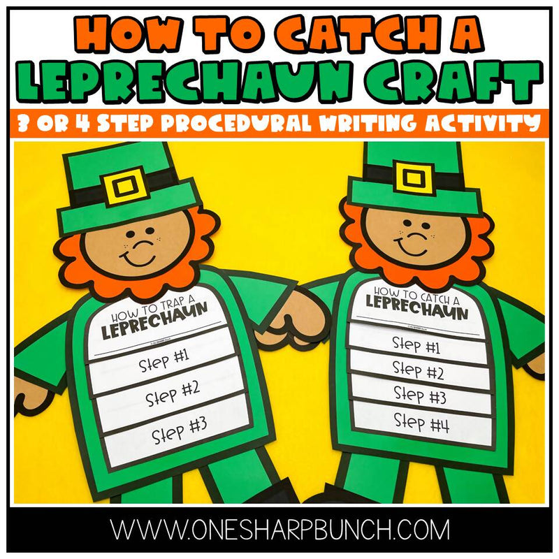 How to Catch a Leprechaun Craft and Writing for St. Patrick's Day Bulletin Board | Printable Teacher Resources | One Sharp Bunch