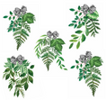 Load image into Gallery viewer, Simply Boho Greenery with Black and White Ribbon Cut-Outs by UPRINT