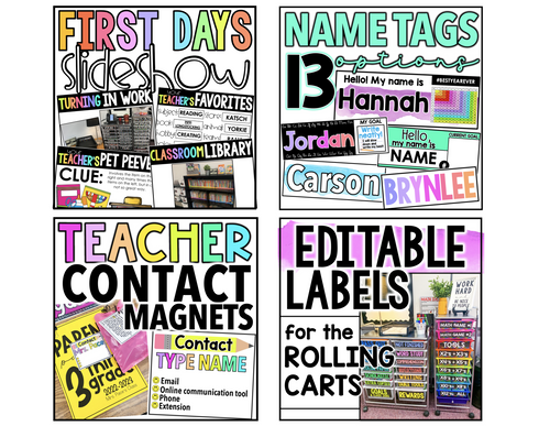 Back to School Bundle OPTION 2 | Printable Classroom Resource | Miss West Best