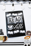 Load image into Gallery viewer, 'Read a Latte' Poster | Industrial Cafe | Schoolgirl Style | UPRINT