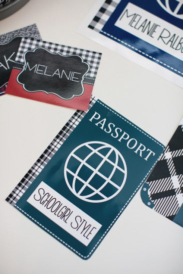 Passport Cut Outs | World Traveler | UPRINT | Schoolgirl Style