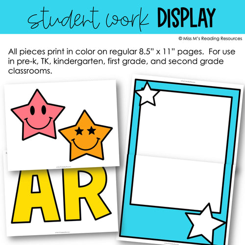 Student Work Display Back to School Bulletin Board | Printable Classroom Resource | Miss M's Reading Reading Resources