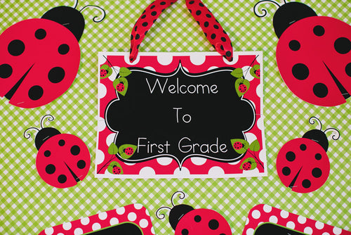 Welcome Door Sign Lovely Ladybugs by UPRINT